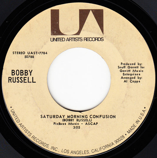 Bobby Russell : Saturday Morning Confusion (7", Single, Styrene, PRC)