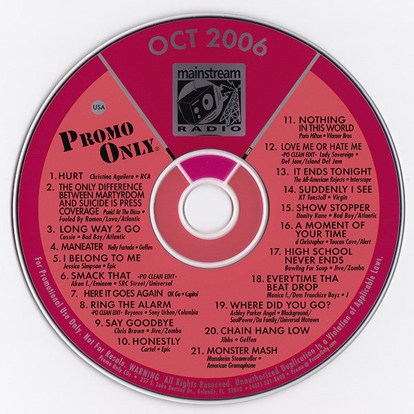 Various : Promo Only Mainstream Radio: October 06 (CD, Comp, Promo)