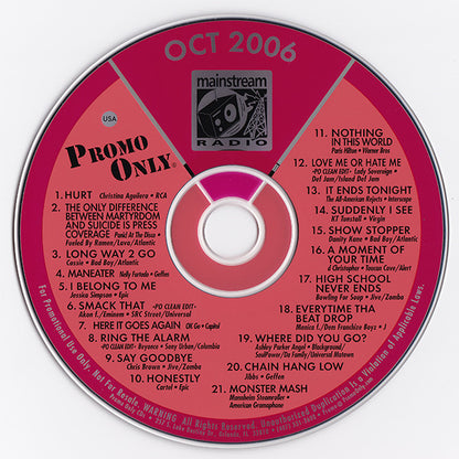 Various : Promo Only Mainstream Radio: October 06 (CD, Comp, Promo)