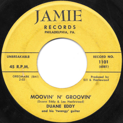 Duane Eddy : Moovin' N' Groovin' / Up And Down (7", Single, Yel)
