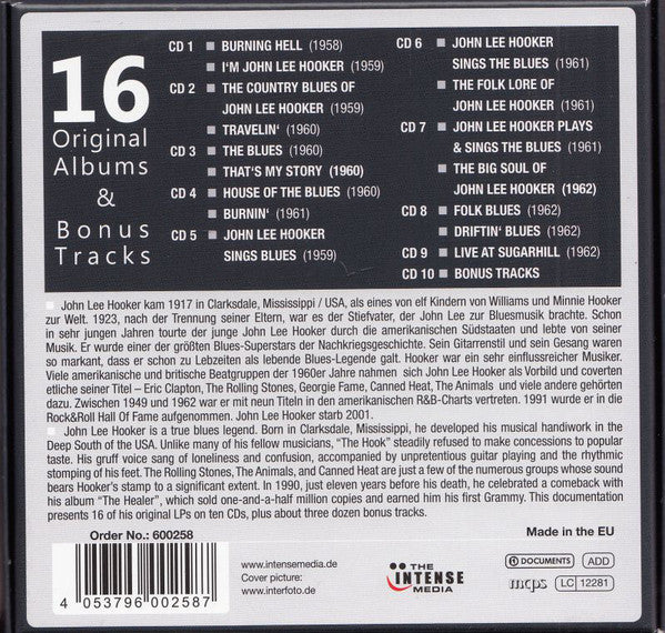 John Lee Hooker : 16 Original Albums & Bonus Tracks (10xCD, Comp + Box)