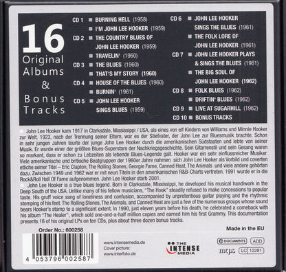 John Lee Hooker : 16 Original Albums & Bonus Tracks (10xCD, Comp + Box)