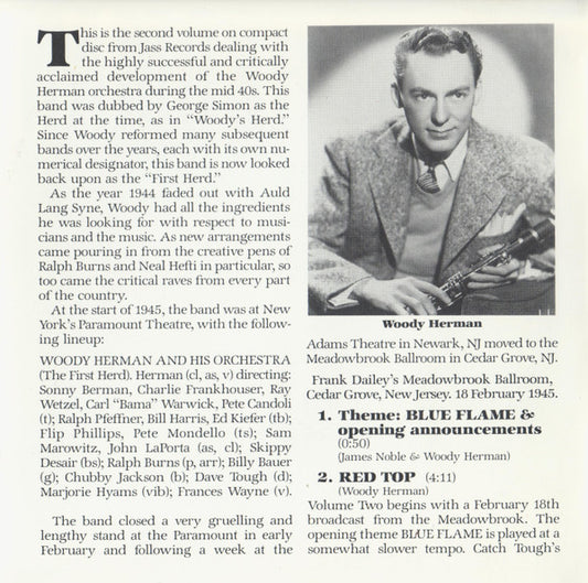 Woody Herman & The Herd : Live In '45! Volume Two: Northwest Passage (CD, Comp, Mono, RM)