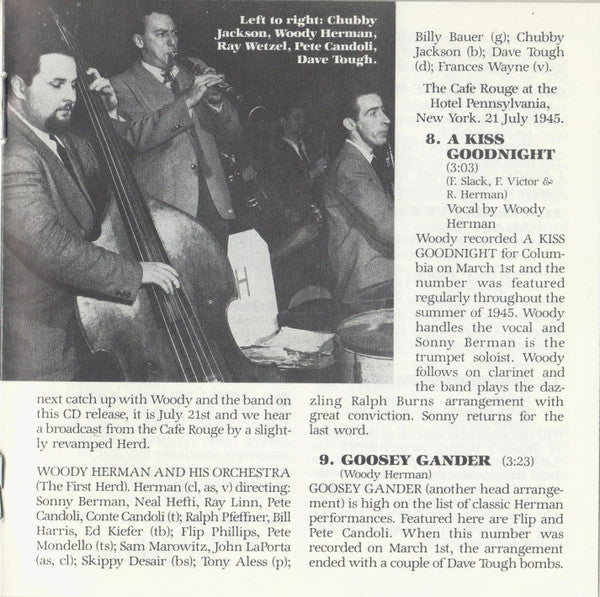 Woody Herman & The Herd : Live In '45! Volume Two: Northwest Passage (CD, Comp, Mono, RM)