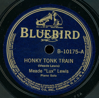 Meade "Lux" Lewis : Honky Tonk Train / Whistlin' Blues (Shellac, 10", RE)