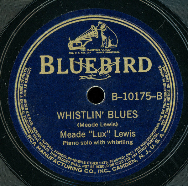 Meade "Lux" Lewis : Honky Tonk Train / Whistlin' Blues (Shellac, 10", RE)