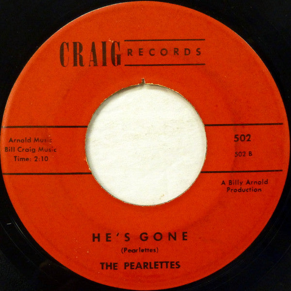 Pearlettes : Just In Case / He's Gone (7")