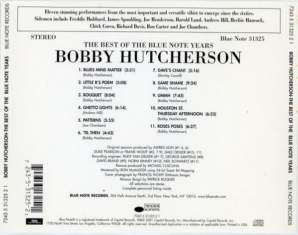 Bobby Hutcherson : The Best Of The Blue Note Years (CD, Comp)