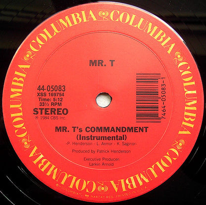 Mr. T (2) : Mr. T's Commandment (12", Single)
