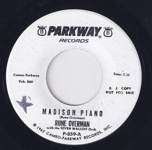 Rune Overman With The Seven Walloff Orch. : Madison Piano (7", Promo)