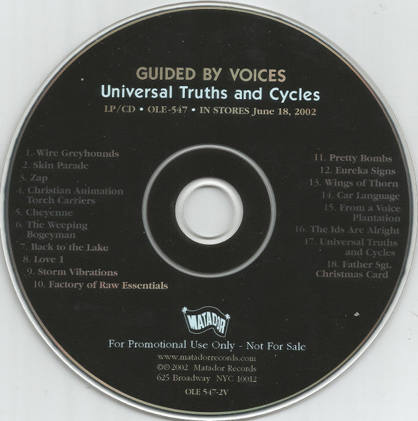 Guided By Voices : Universal Truths And Cycles (CD, Album, Promo)