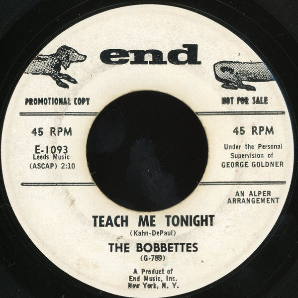 The Bobbettes : Teach Me Tonight / Mr. Johnny Q (7", Promo)