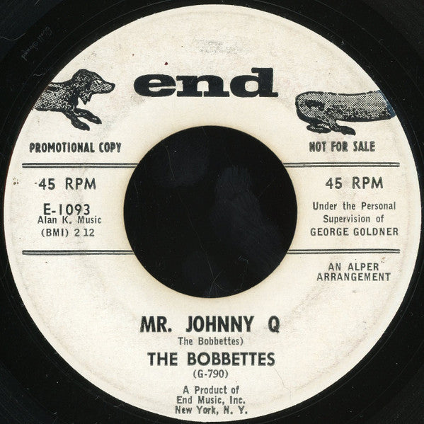 The Bobbettes : Teach Me Tonight / Mr. Johnny Q (7", Promo)