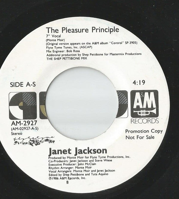 Janet Jackson : The Pleasure Principle (7", Promo)