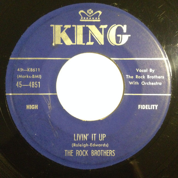 The Rock Brothers : Livin' It Up / Dungaree Doll (7", Single)