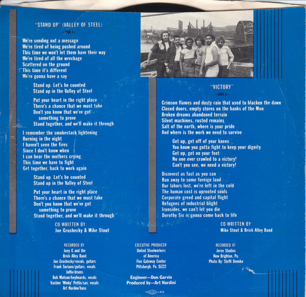 Joey G* & The Brick Alley Band : Stand Up / Victory! (7")