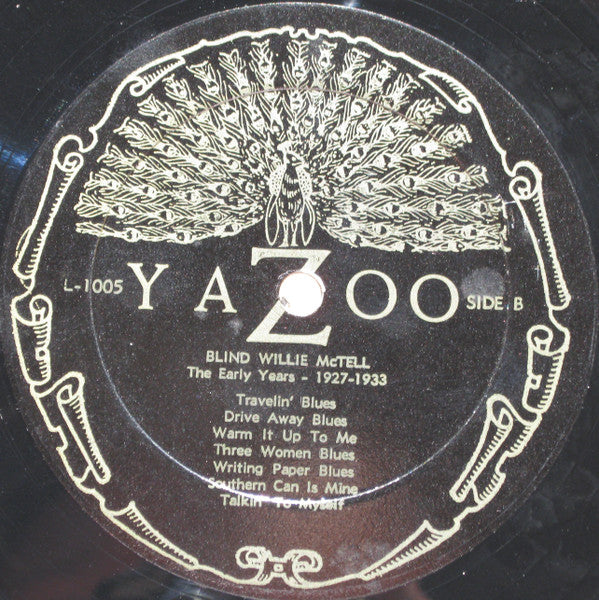 Blind Willie McTell : The Early Years  (1927-1933) (LP, Comp, Mono)