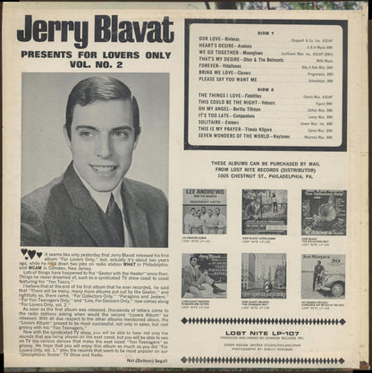 Various , Presented By Jerry Blavat : Jerry Blavat Presents For Lovers Only Vol. No. 2 (LP, Comp)