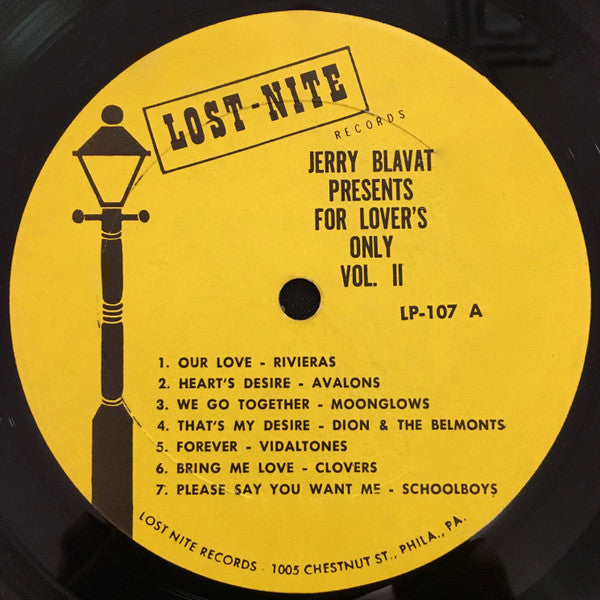 Various , Presented By Jerry Blavat : Jerry Blavat Presents For Lovers Only Vol. No. 2 (LP, Comp)