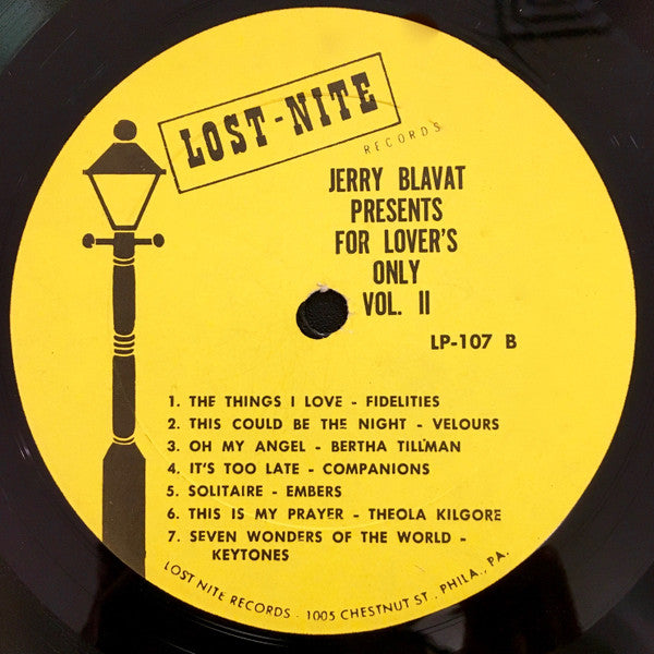Various , Presented By Jerry Blavat : Jerry Blavat Presents For Lovers Only Vol. No. 2 (LP, Comp)