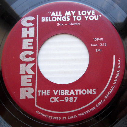 The Vibrations : All My Love Belongs To You / Stop Right Now (7", Single)