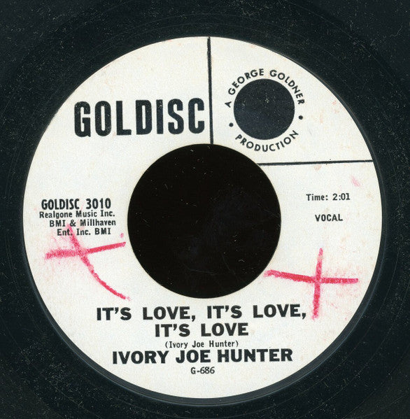 Ivory Joe Hunter : It's Love, It's Love, It's Love / You Satisfy Me Baby (7", Single, Styrene)