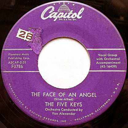 The Five Keys : Boom-Boom / The Face Of An Angel (7", Single, Scr)