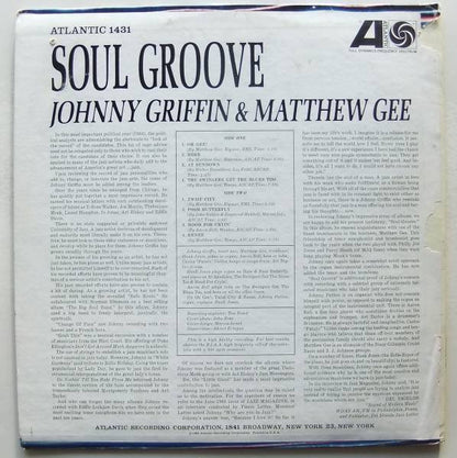 Johnny Griffin & Matthew Gee : Soul Groove (LP, Album, Mono)