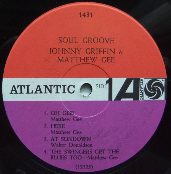 Johnny Griffin & Matthew Gee : Soul Groove (LP, Album, Mono)