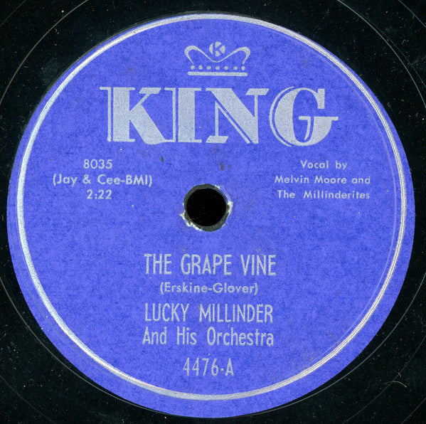 Lucky Millinder And His Orchestra : No One Else Could Be / The Grape Vine (Shellac, 10")