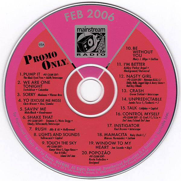 Various : Promo Only Mainstream Radio: February 06 (CD, Comp, Promo)