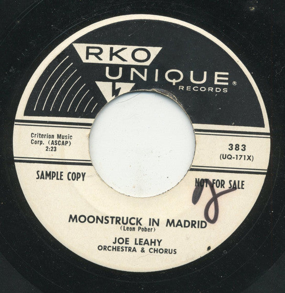 Joe Leahy Orchestra : Moonstruck In Madrid / My Wild And Reckless Heart (7", Promo)