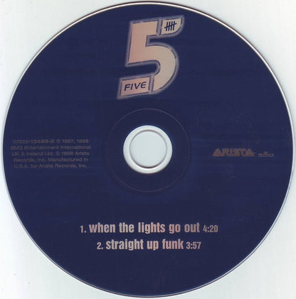 Five : When The Lights Go Out (CD, Single, Car)