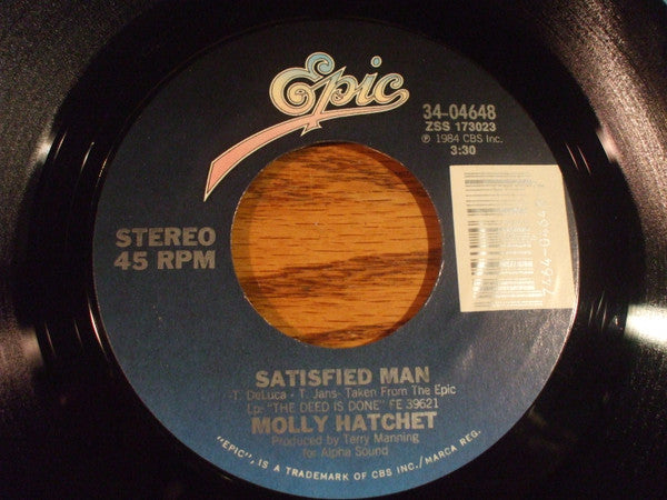 Molly Hatchet : Satisfied Man (7", Styrene)