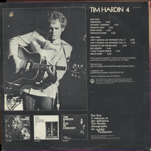 Tim Hardin : Tim Hardin 4 (LP)