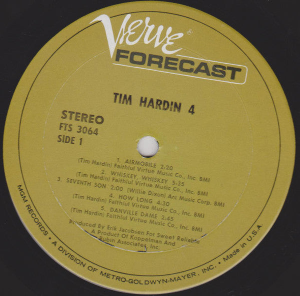 Tim Hardin : Tim Hardin 4 (LP)