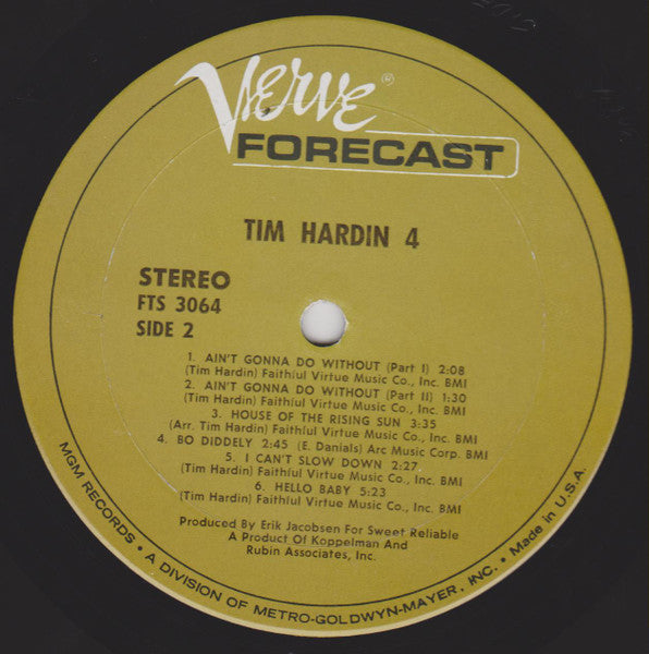 Tim Hardin : Tim Hardin 4 (LP)