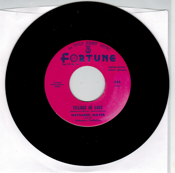 Nathaniel Mayer And His Fabulous Twilights : Village Of Love (7", Single)