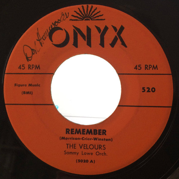 The Velours : Remember / Can I Walk You Home (7", RE, Unofficial)