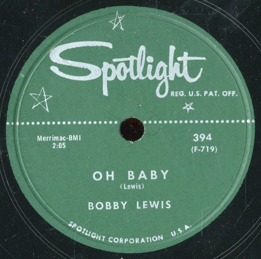 Bobby Lewis : Oh Baby / Mumbles Blues (10")