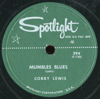 Bobby Lewis : Oh Baby / Mumbles Blues (10")