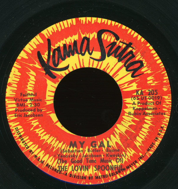 The Lovin' Spoonful : You Didn't Have To Be So Nice / My Gal (7")