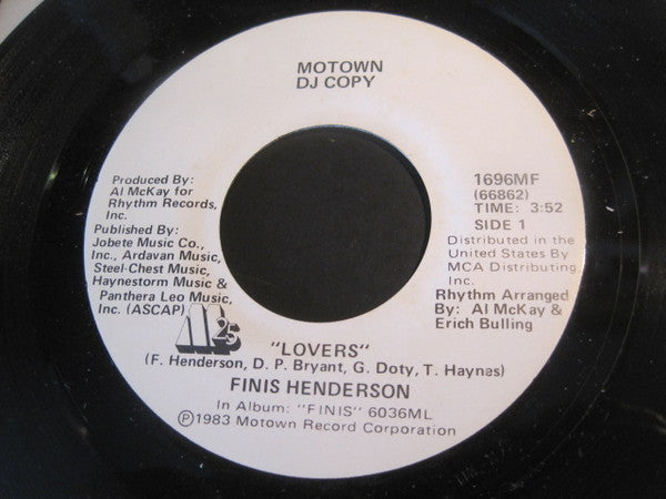 Finis Henderson : Lovers (7", Promo)