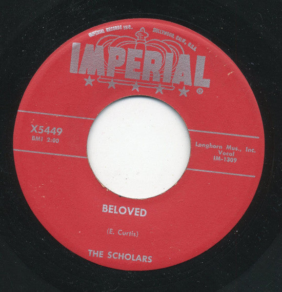 The Scholars : Beloved / I Didn't Want To Do It (7")