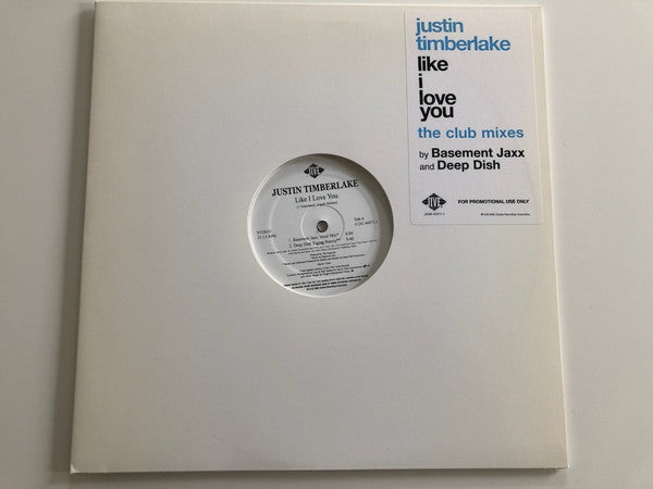 Justin Timberlake : Like I Love You (The Club Mixes) (12", Promo)