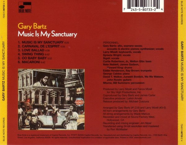 Gary Bartz : Music Is My Sanctuary (CD, Album)