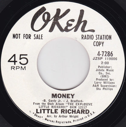 Little Richard : A Little Bit Of Something (Beats A Whole Lot Of Nothing) / Money (7", Single, Promo, Styrene)
