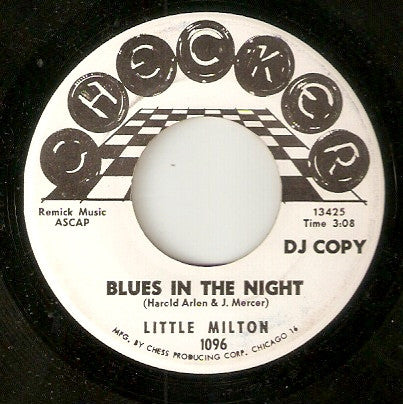 Little Milton : Blues In The Night / Blind Man (7", Single, Promo)