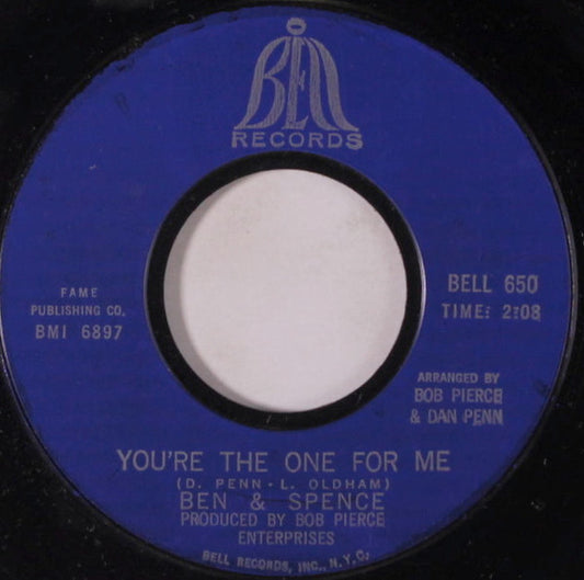 Ben & Spence : Woman, Hang Your Head In Shame / You're The Only One For Me (7", Single, Styrene)