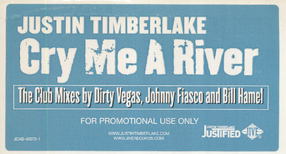 Justin Timberlake : Cry Me A River (12", Promo)